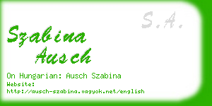 szabina ausch business card